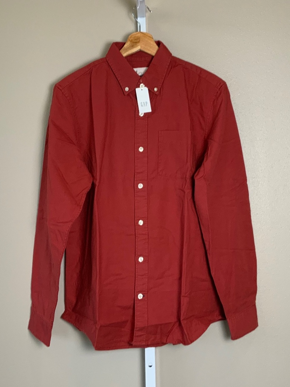 GAP Lived-In Stretch Oxford Button Down Shirt